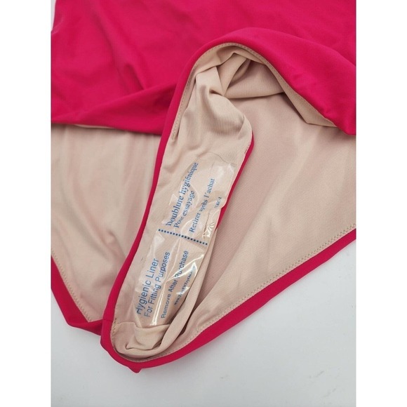 Chelsea 28 High Neck Scalloped One Piece Swimsuit Pink Size Large New - Picture 10 of 12